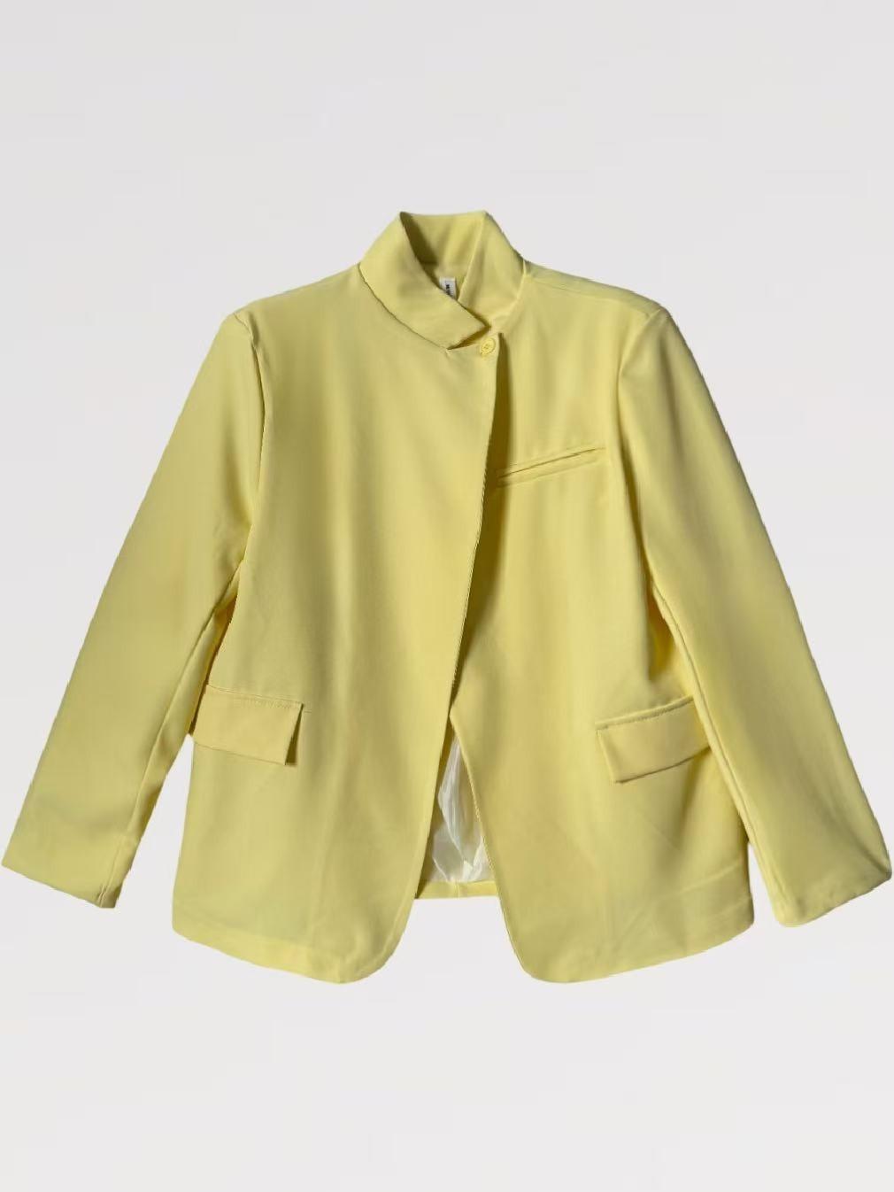 Blazer One Button Over Minimal Nero  – Made in Italy vestibilita' over