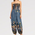 Overall Jumpsuit FLOWER aus Viskose – Made in Italy