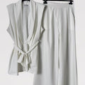 Completo Tailleur Gilet Lungo con cintura in vita - Made in Italy