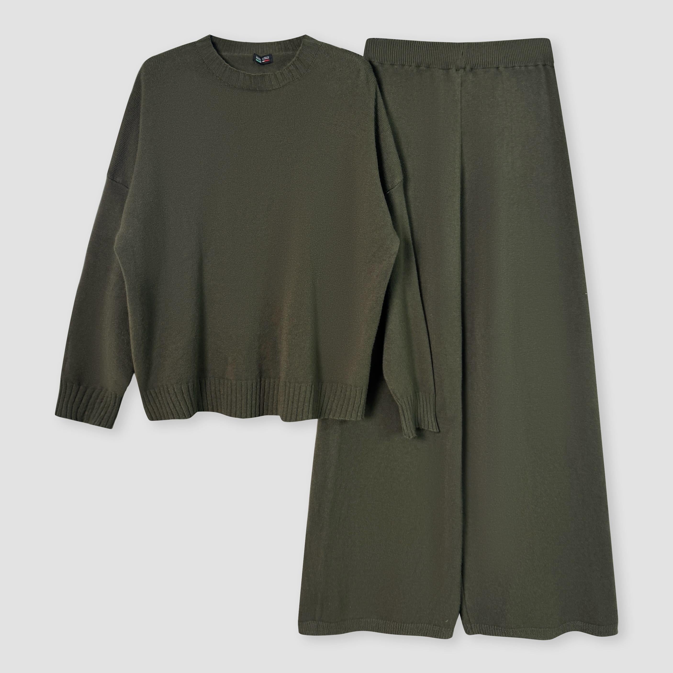 Completo Comfort Luxe in Maglieria - Made in Italy Set Lounge Casual Set Di Abbigliamento Coordinato