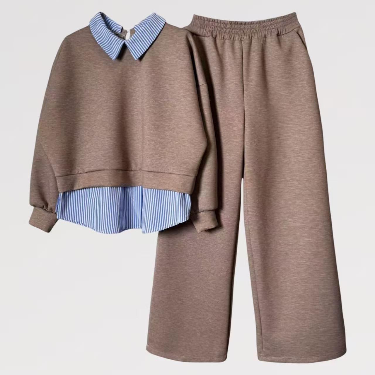 Completo Urban Chic Colletto a Contrasto - Made in Italy