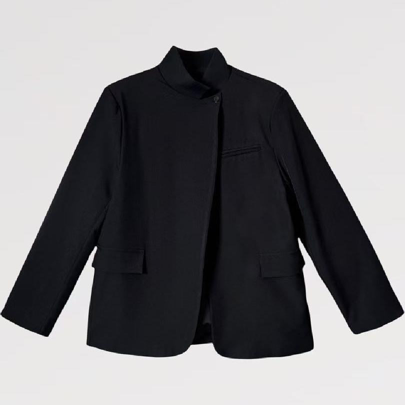 Blazer One Button Over Minimal Nero  – Made in Italy vestibilita' over