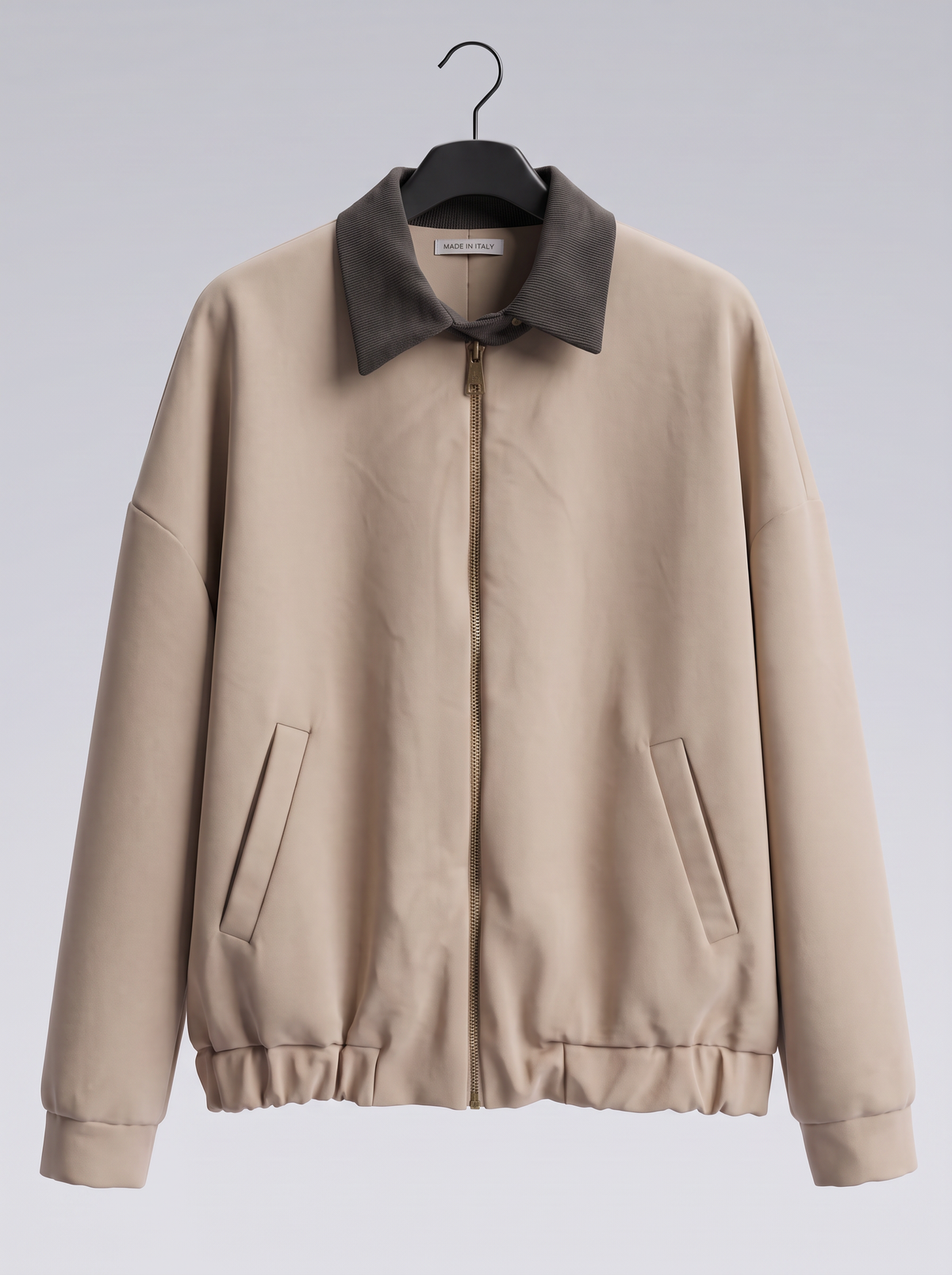 【Lady First】Giacca bomber Luana collo contrasto in velluto a coste – Made in Italy