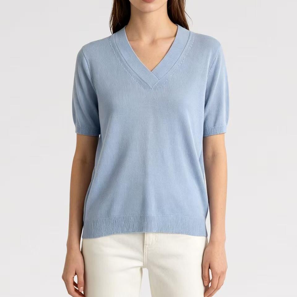 Maglia Viscosa Allegria Scollo a V Fresca - Made in italy