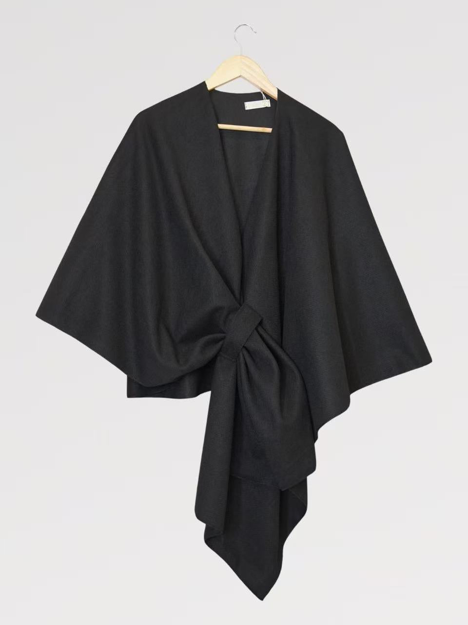 Maxi Mantella Fiocco Cammello - Made in Italy, Tessuto Caldo e Leggero, Taglio Morbido, Perfetto per Maglioni e Camicie, Taglia Unica, Eleganza e Comfort