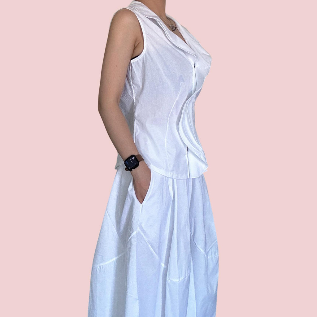 Completo in cotone "Onde chic" - Coordinato set 2 pezzi - Made in Italy