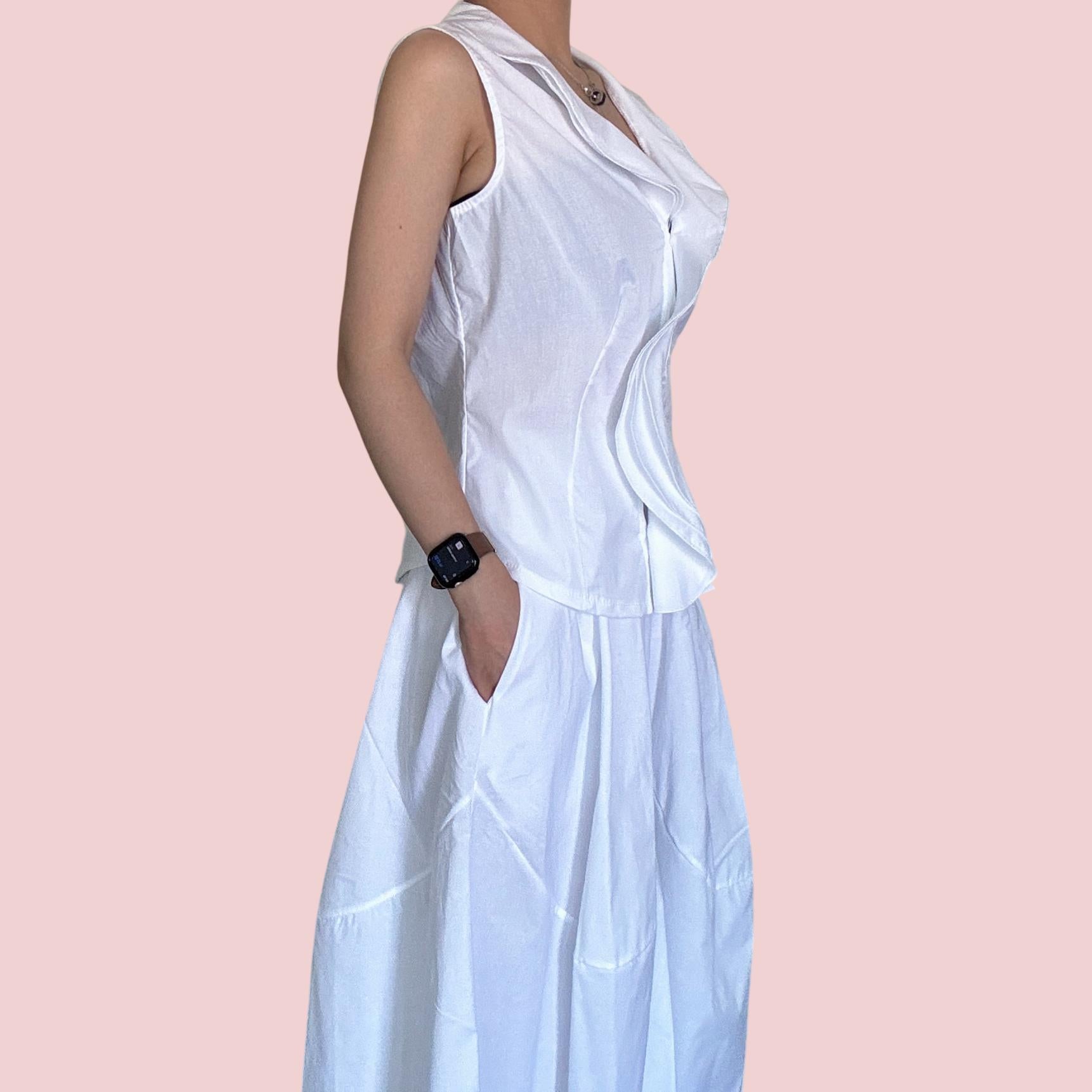 Completo in cotone "Onde chic" - Coordinato set 2 pezzi - Made in Italy