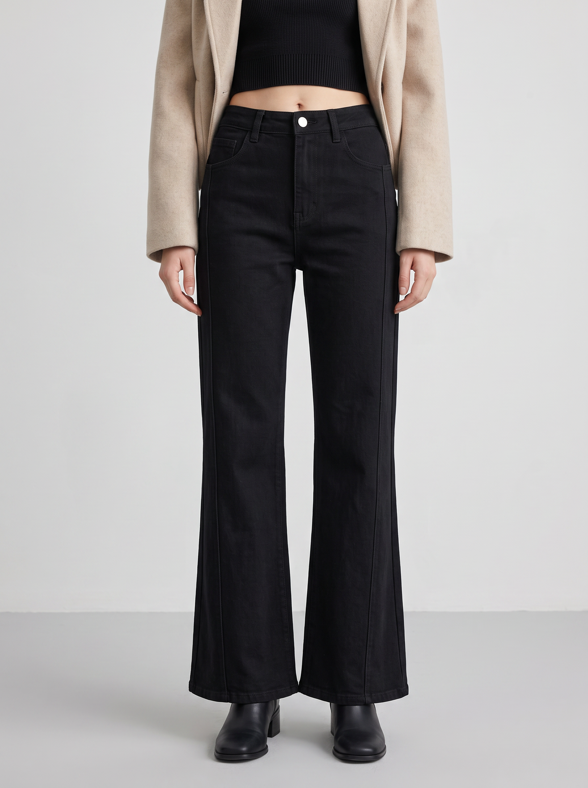 【Lady First】Jeans Angela a zampa vita alta