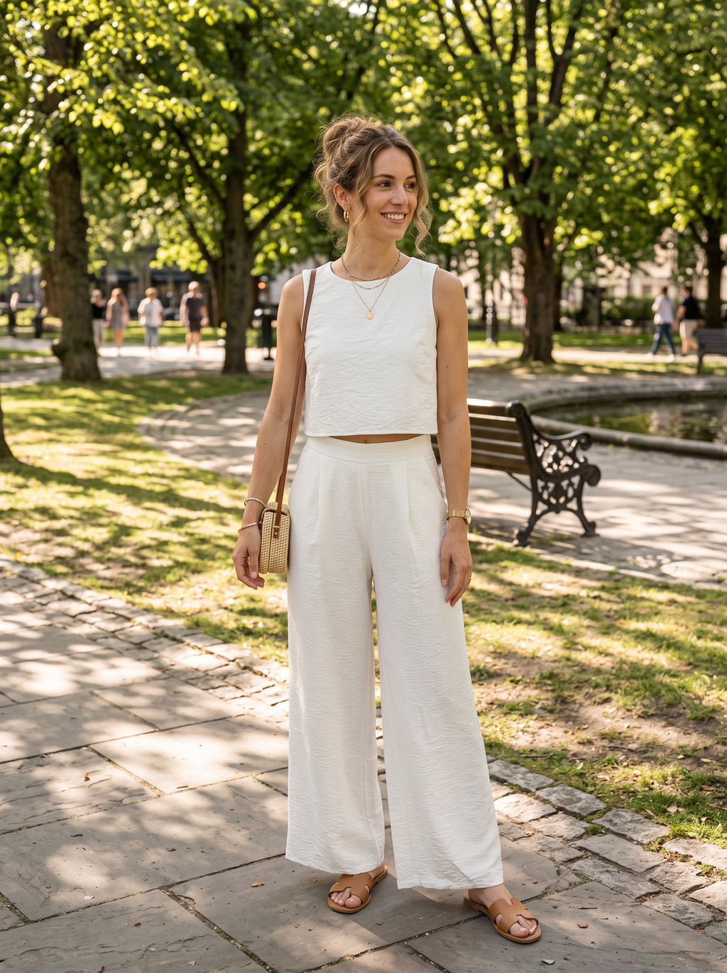 【Lady First】Completo Top e Pantalone in Viscosa – Coordinato set 2 pezzi - Made in Italy