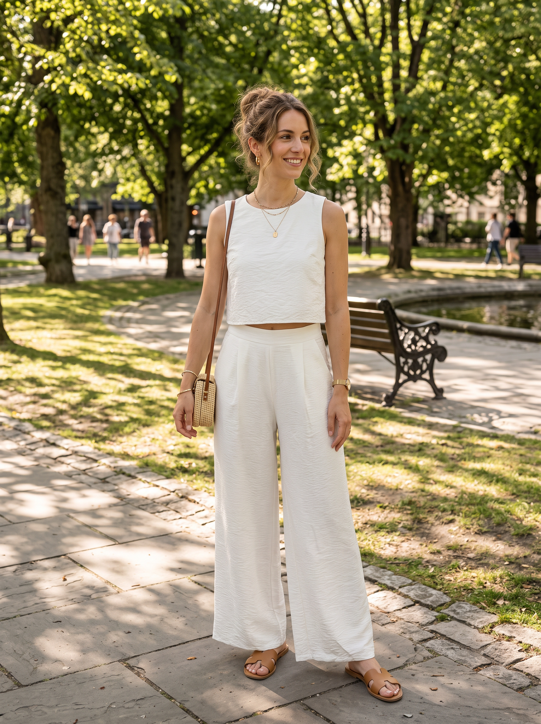 【Lady First】Completo Top e Pantalone in Viscosa – Coordinato set 2 pezzi - Made in Italy