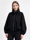 【Lady First】Lorenza - Giacca Bouclé Corta con Zip 🧥 Made in Italy
