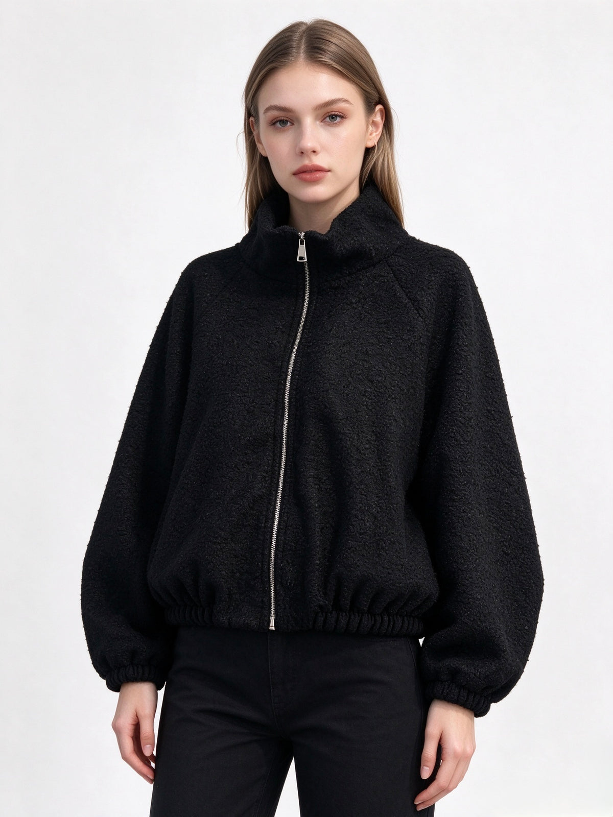 【Lady First】Lorenza - Giacca Bouclé Corta con Zip 🧥 Made in Italy