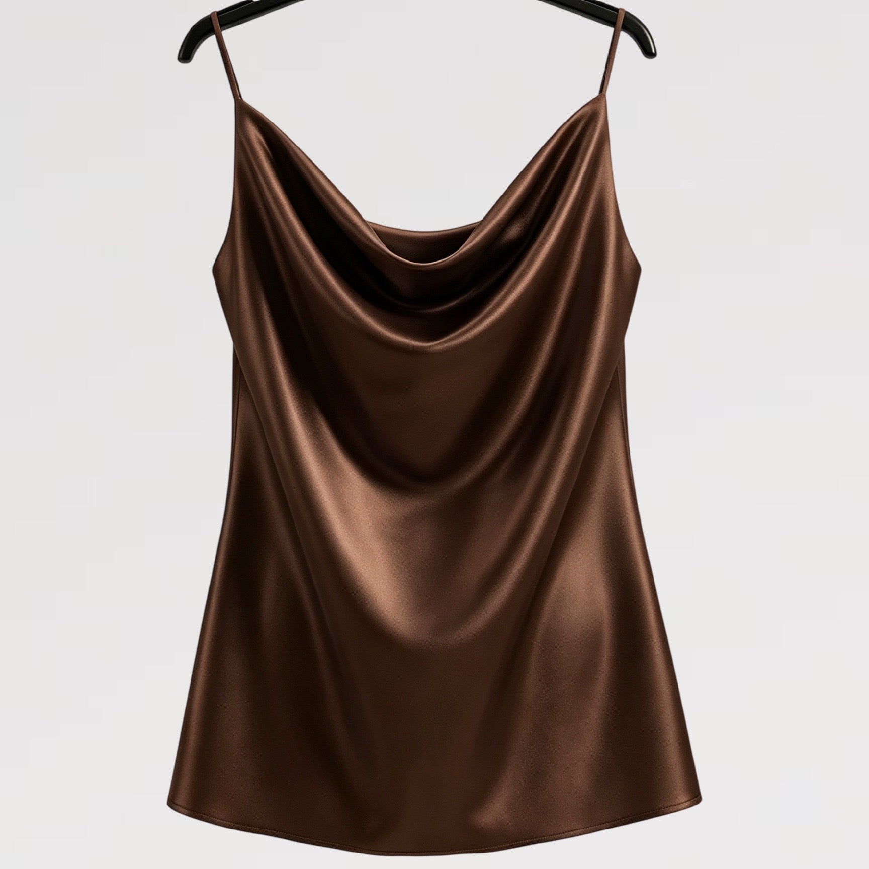 【Lady First】Canotta FLAVIA  a collo cadente, tessuto opaco, - Made in Italy