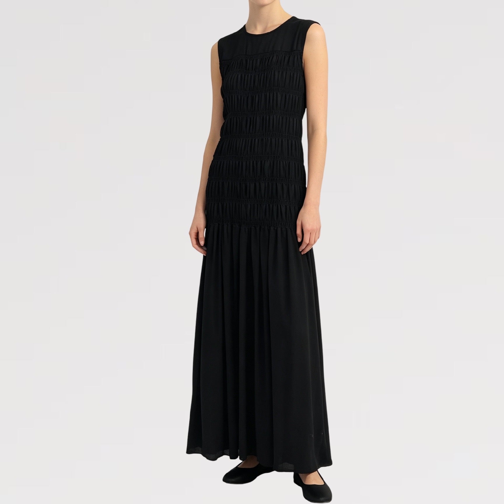 【Lady First】Abito lungo senza spalline Made in Italia 55% Lino 45% Viscosa, vestito a fascia elasticizzata