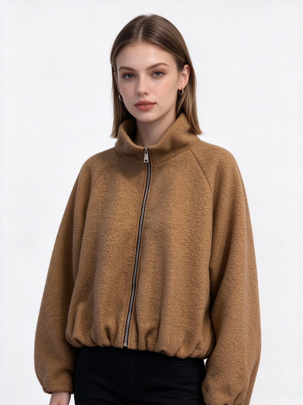 【Lady First】Lorenza - Giacca Bouclé Corta con Zip 🧥 Made in Italy