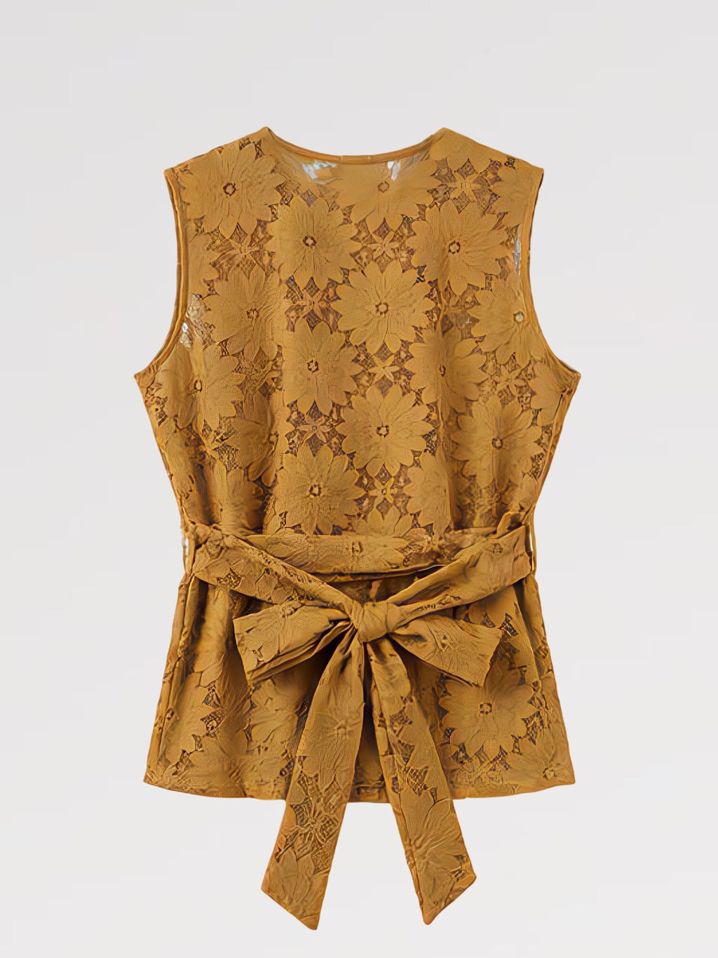 Completo Smanicato Pizzo – Top con Nodo & Pantalone Palazzo