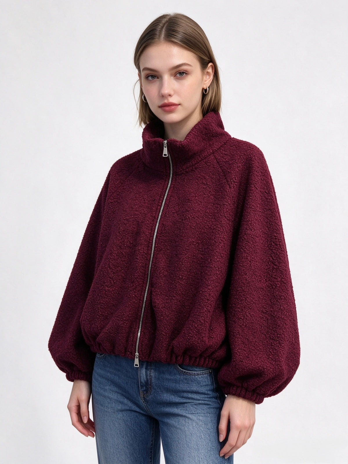 【Lady First】Lorenza - Giacca Bouclé Corta con Zip 🧥 Made in Italy