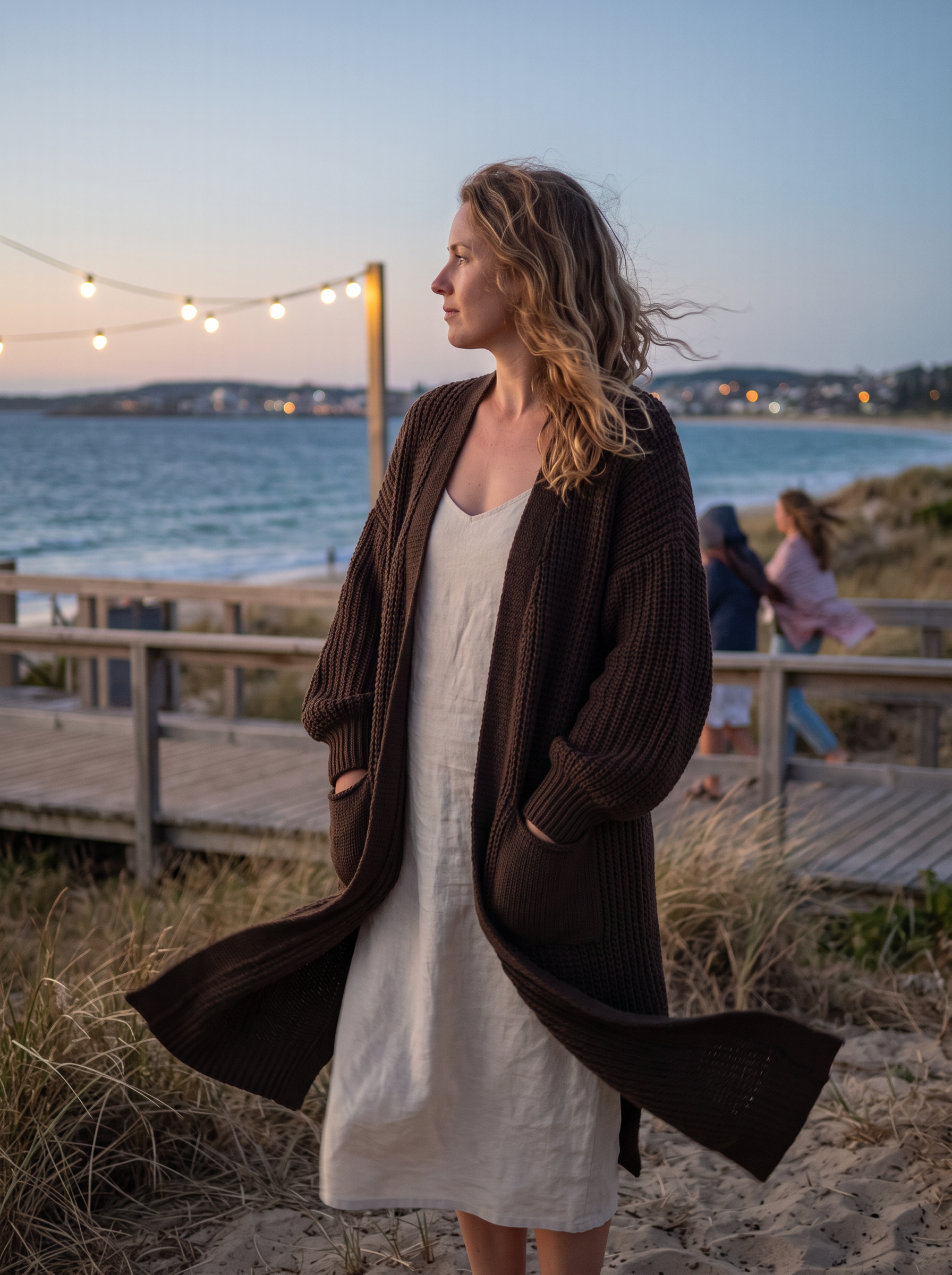 【Lady First】Maxi Cardigan MARA Comfort Soft Style  – Made in Italy