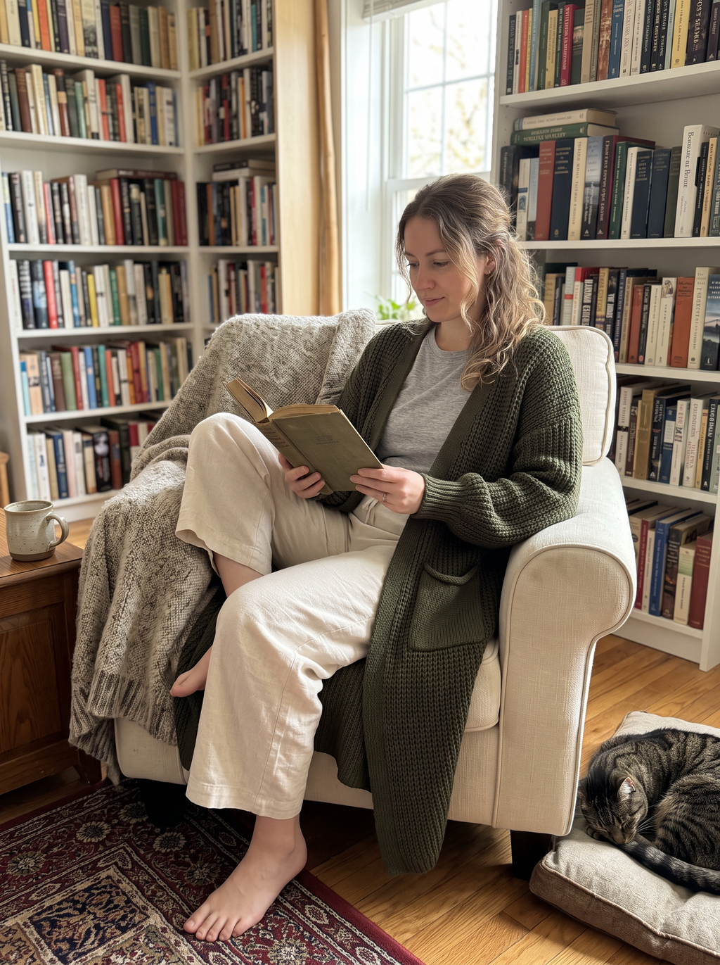 【Lady First】Maxi Cardigan MARA Comfort Soft Style – Made in Italy