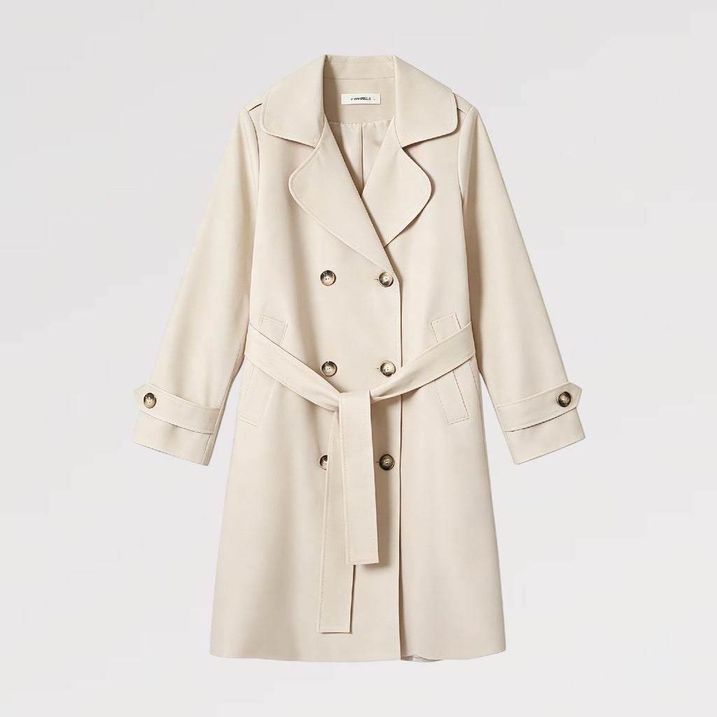 【Lady First】 Trenchcoat Eleganz - Made in Italy - Italienische Eleganz mit unverwechselbarem Stil und faszinierendem Design, sieben elegante Farben, Mütze