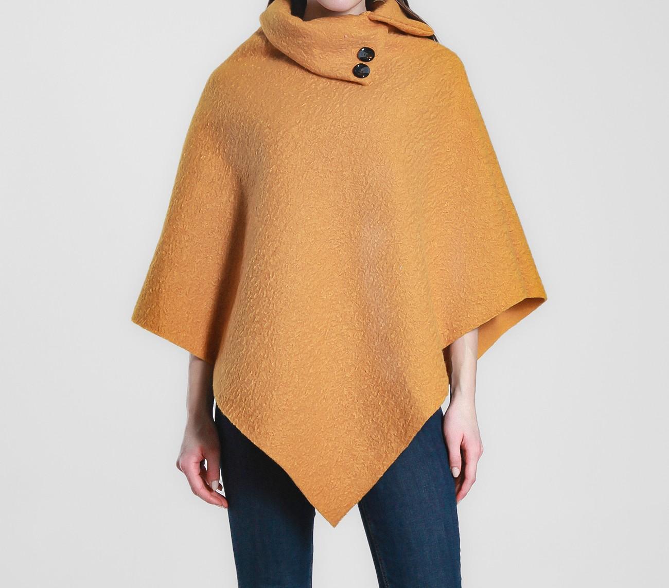 Poncho Eleganza Toscana Avvolgente e Raffinato in Italia con Materiali di Alta Qualità Taglia Unica 98 cm x 85 cm Morbido Caldo e Leggero