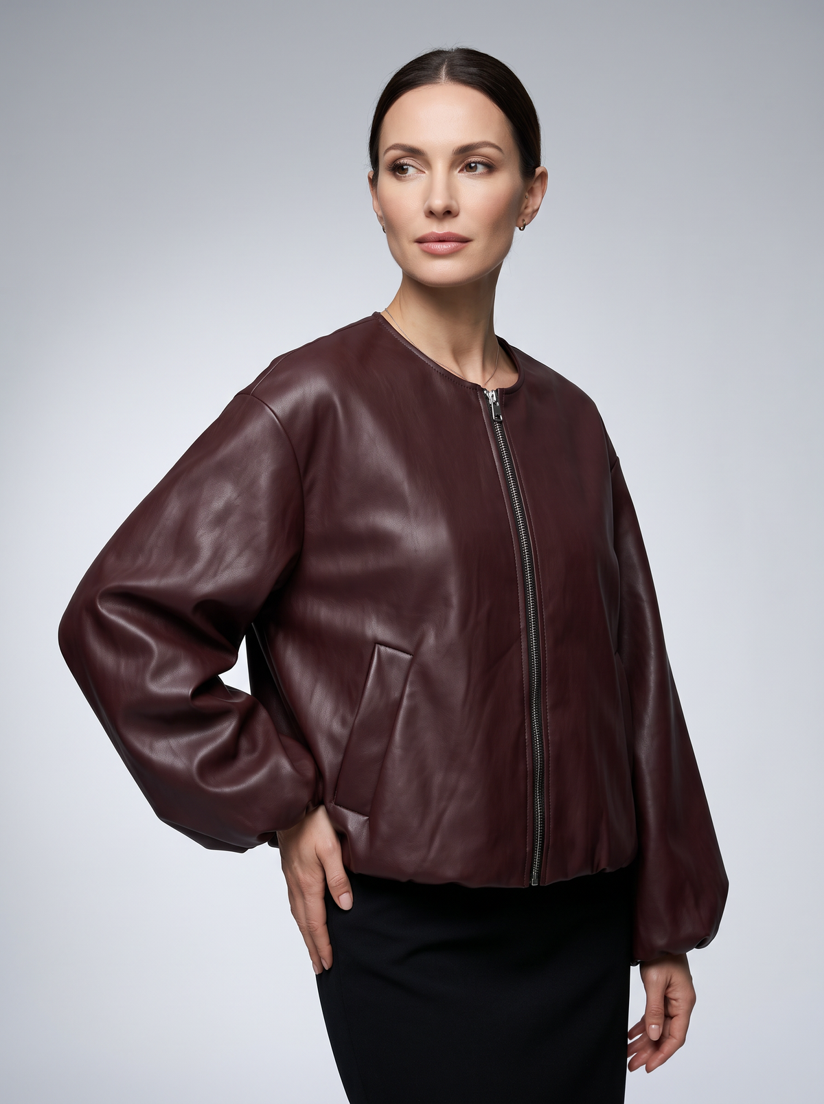 【Lady First】Giacca ecopelle Greta – Made in Italy