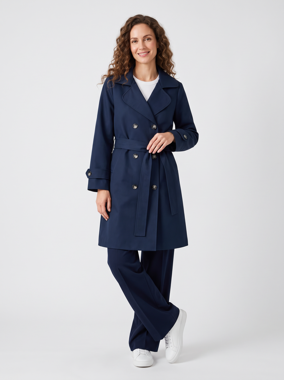 【Lady First】Trench Coat Elegance - Made in Italy - Eleganza Italiana con Stile Distintivo e Design Affascinante Sette Colori Eleganti Cuffia