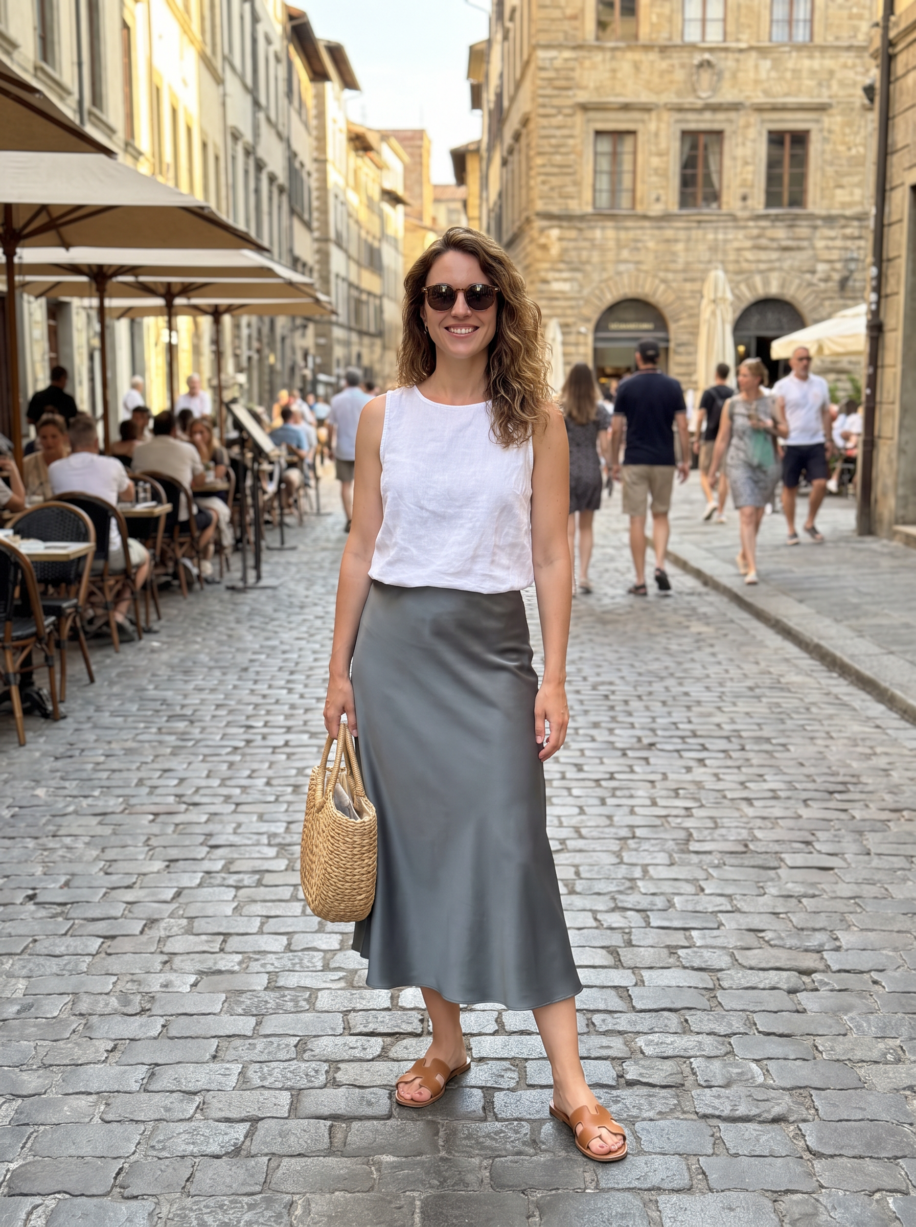 【Lady First】Gonna Lunga Effetto Raso Made in Italy con Finish Luminoso e Setoso Taglio Fluido e Elasticizzata per Comfort e Eleganza Perfetta per Occasioni Speciali
