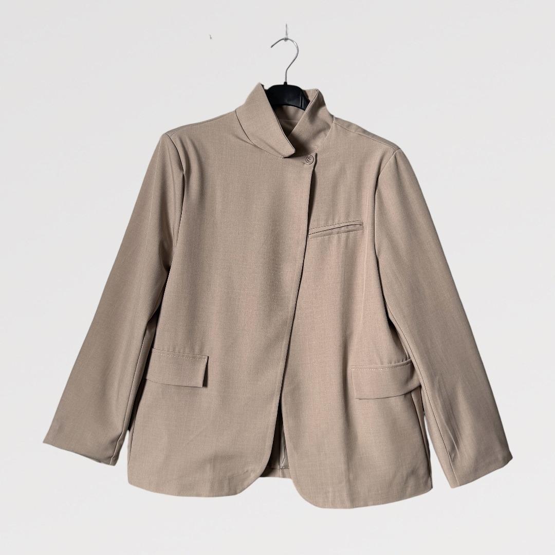 Blazer One Button Over Minimal Nero  – Made in Italy vestibilita' over