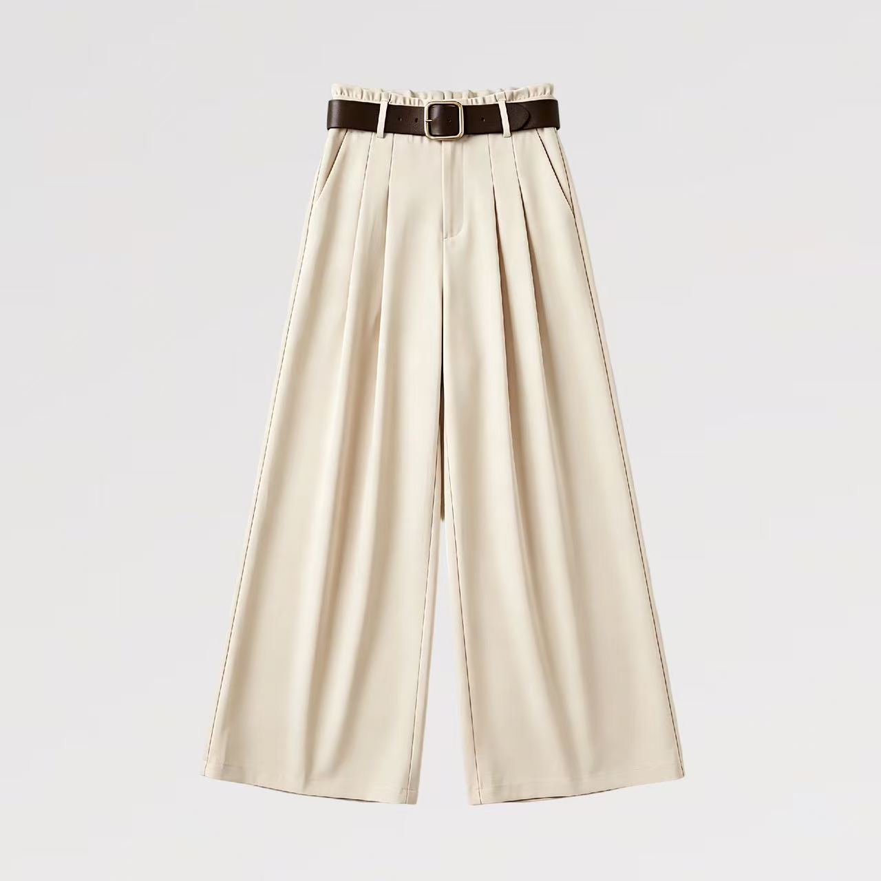 Pantalone Palazzo con Cintura in Vita - Made in Italy
