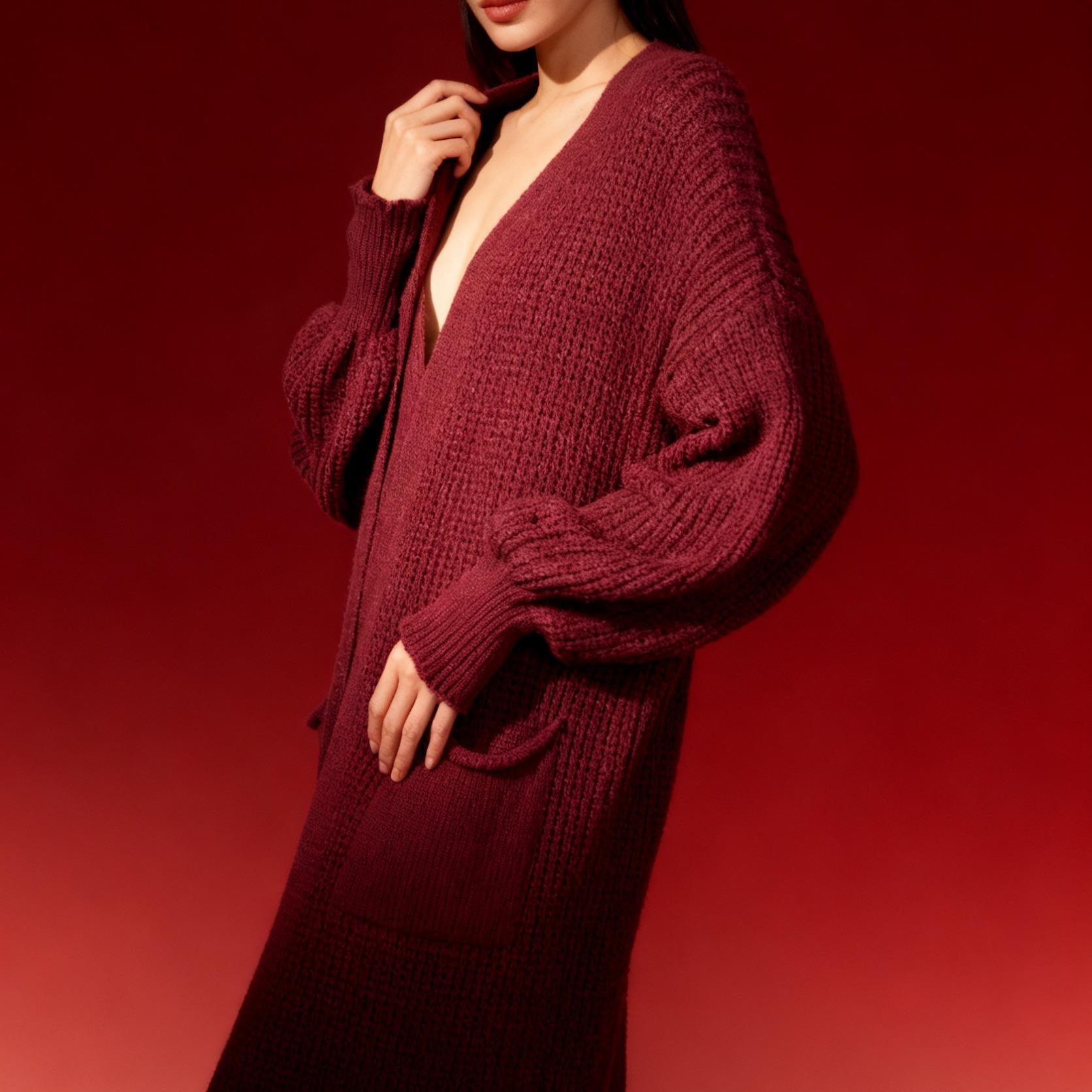 Maxi Cardigan Comfort Soft Style  – Made in Italy