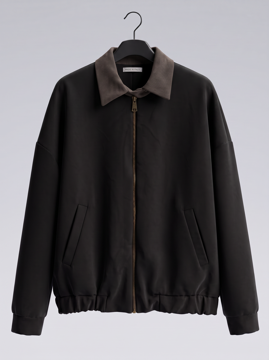 【Lady First】Giacca bomber Luana collo contrasto in velluto a coste – Made in Italy