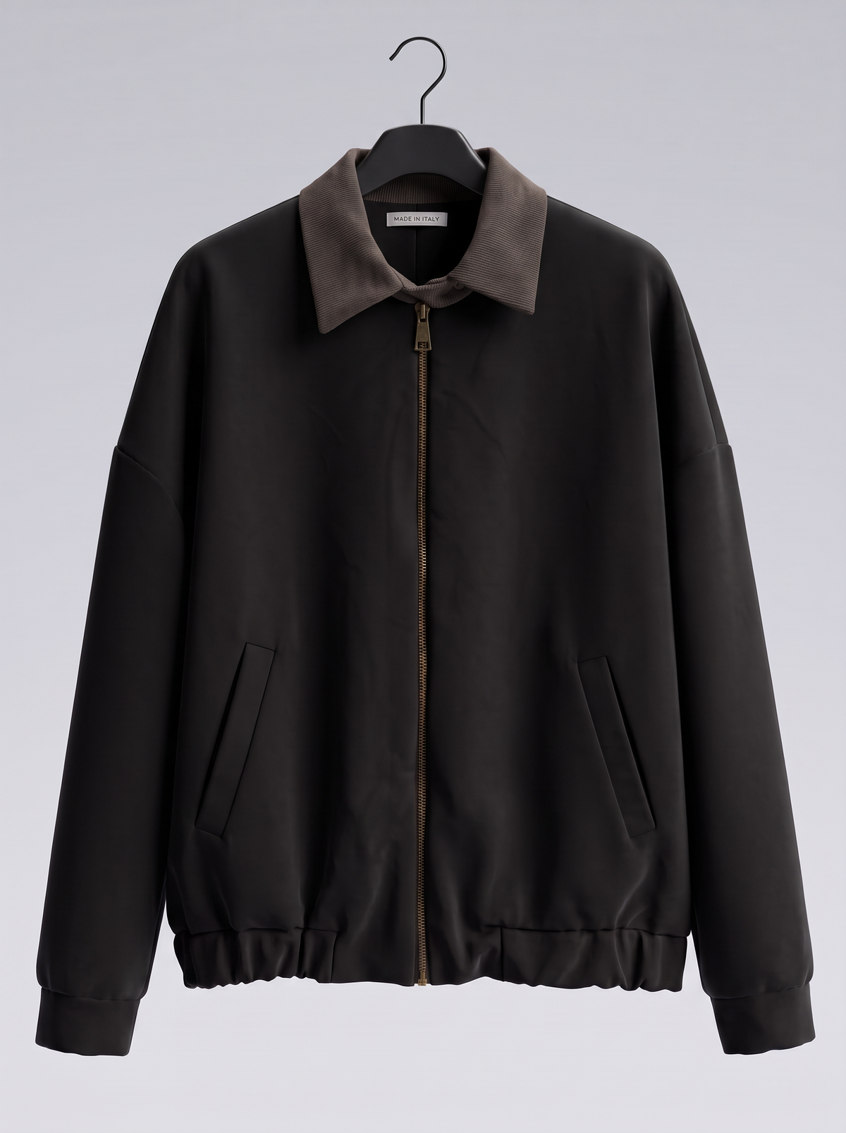 【Lady First】Giacca bomber Luana collo contrasto in velluto a coste – Made in Italy