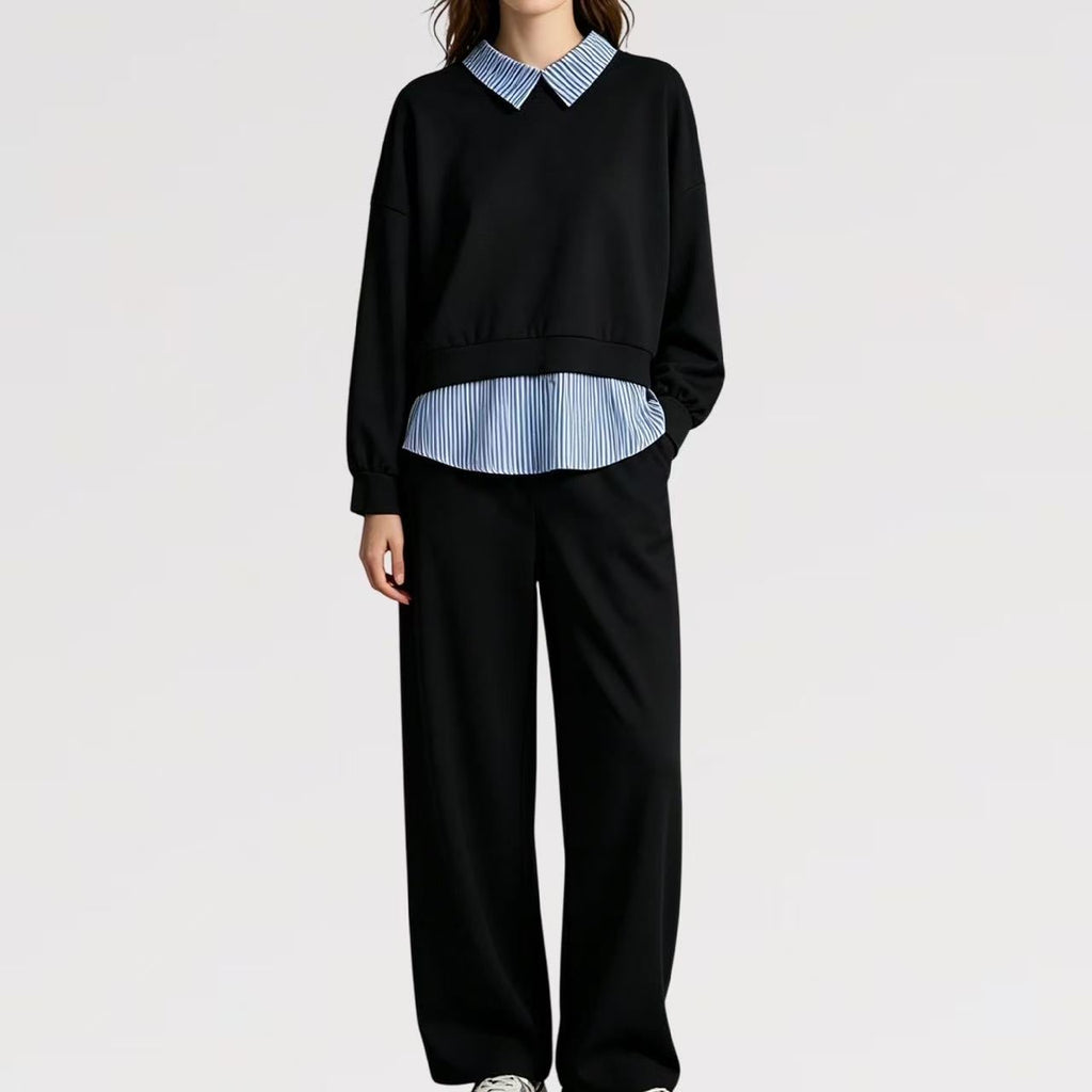 Completo Urban Chic Colletto a Contrasto - Made in Italy