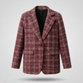 【Lady First】Blazer Monica oversize a quadri  | Giacca donna made in Italia