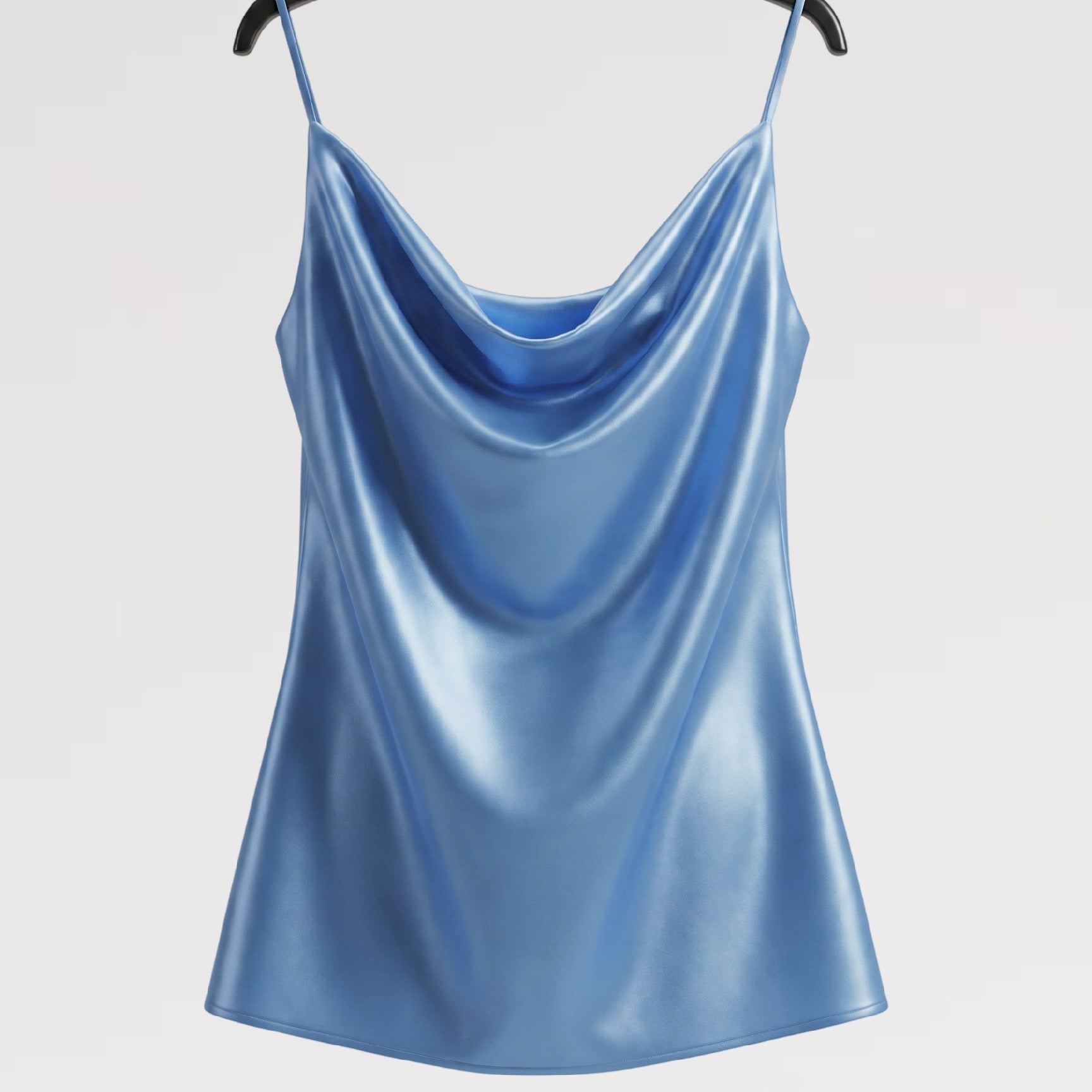 【Lady First】Canotta FLAVIA  a collo cadente, tessuto opaco, - Made in Italy
