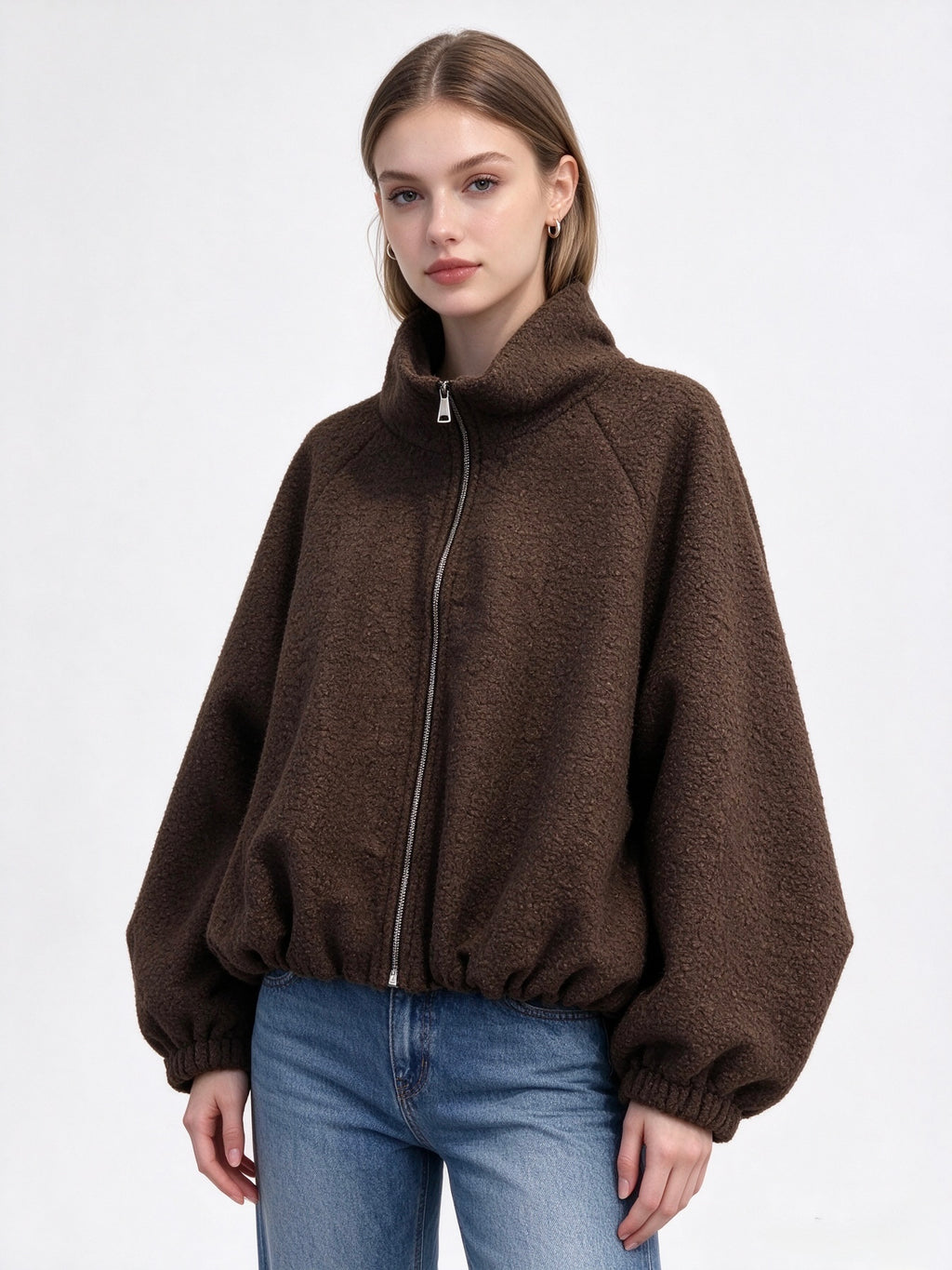 【Lady First】Lorenza - Giacca Bouclé Corta con Zip 🧥 Made in Italy