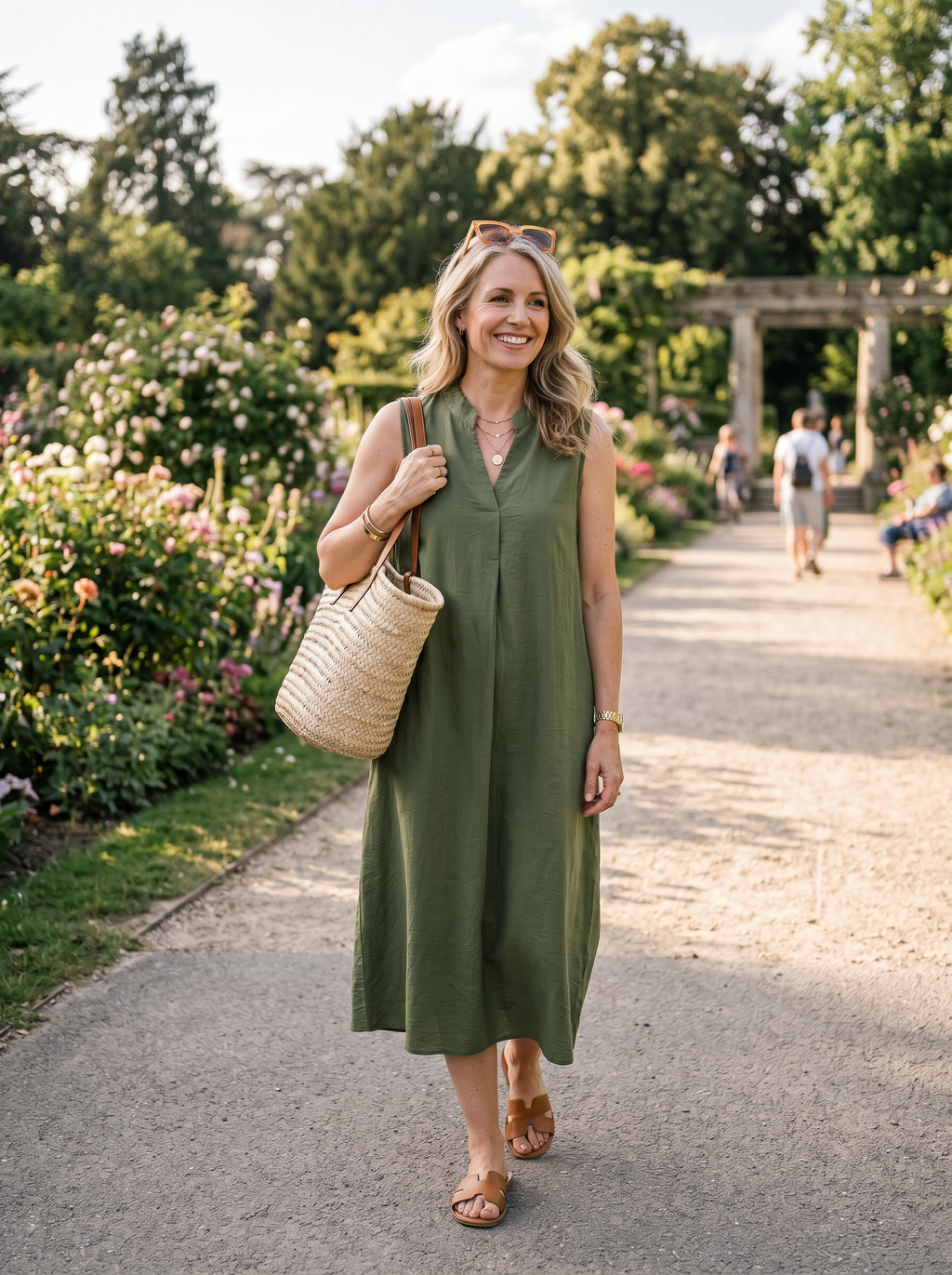【Lady First】Abito LUNA Maxi Dress Fluido - Made in Italy