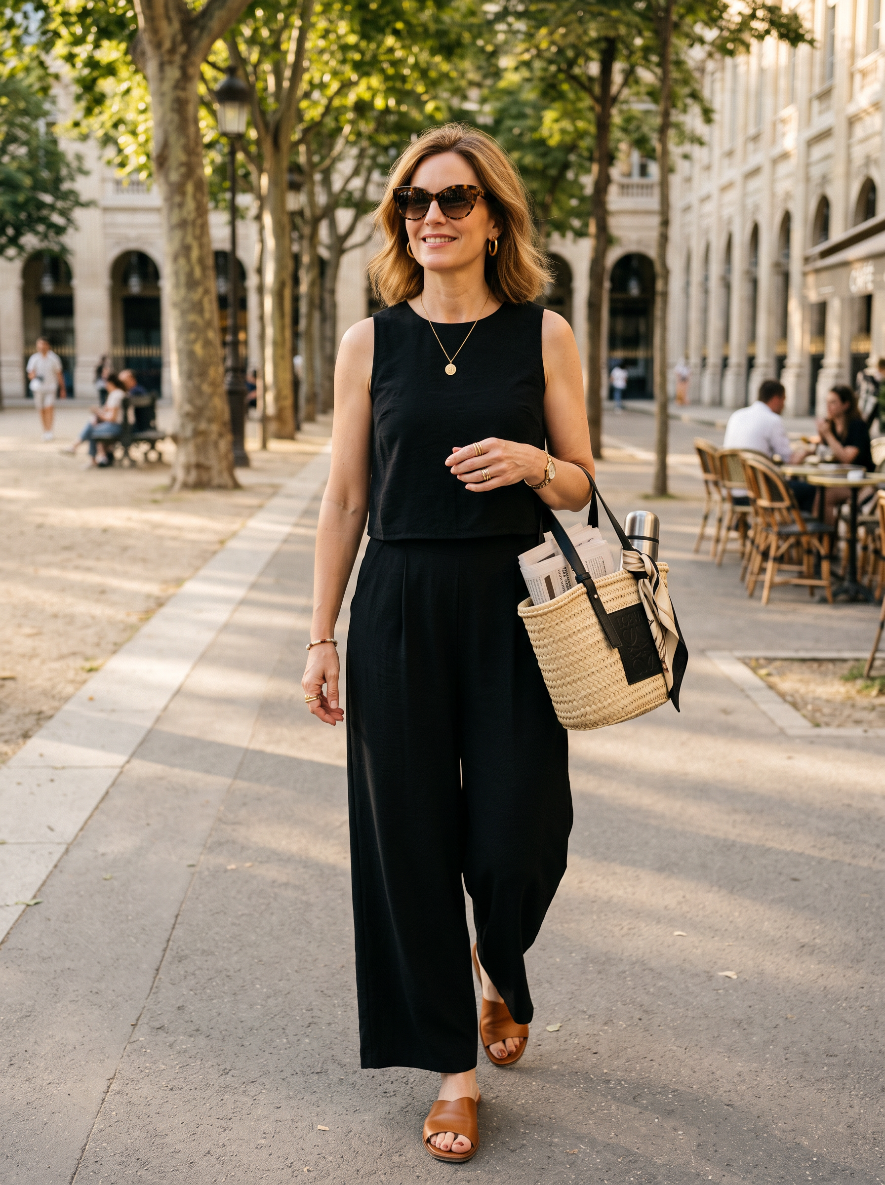 【Lady First】Completo Top e Pantalone in Viscosa – Coordinato set 2 pezzi - Made in Italy