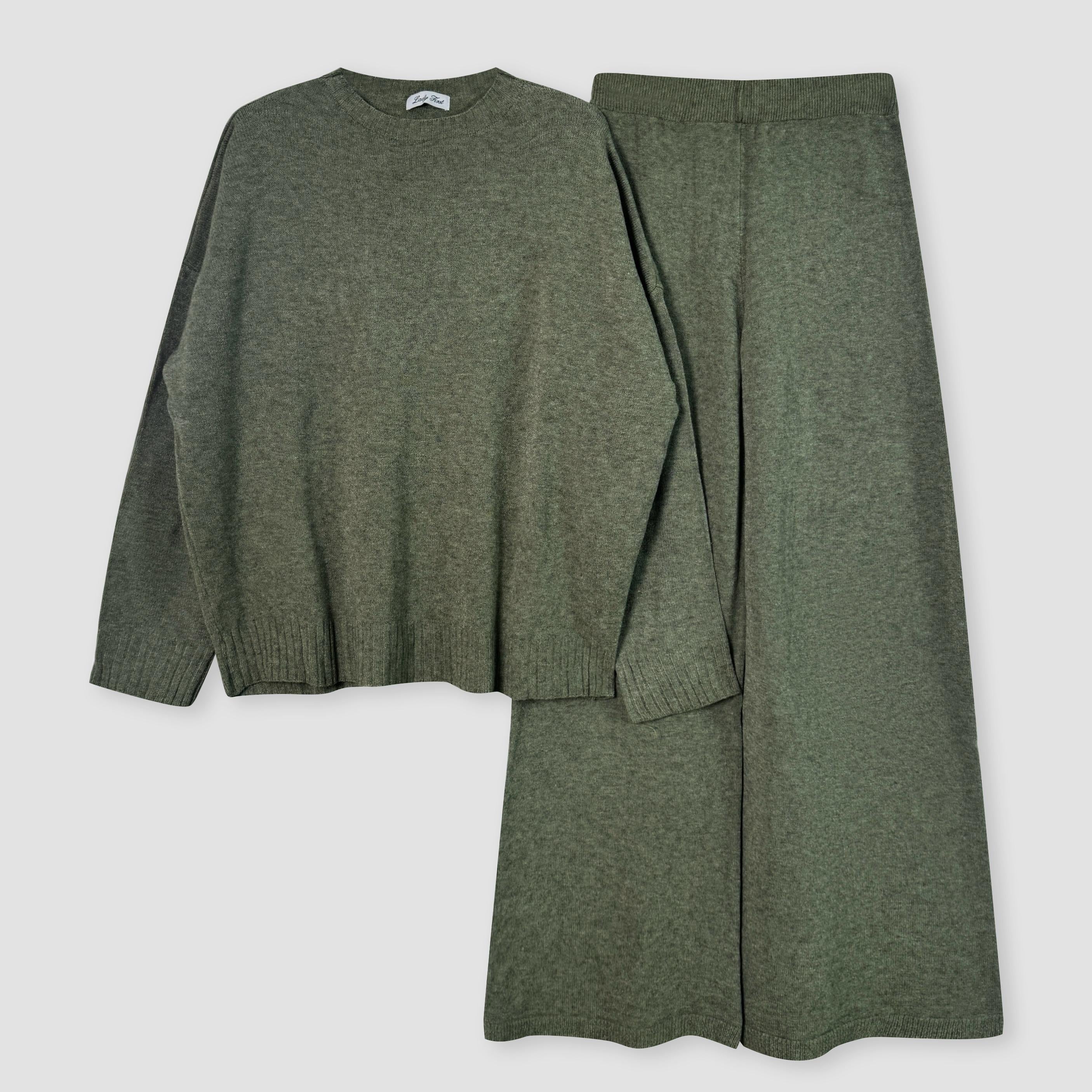 Completo Comfort Luxe in Maglieria - Made in Italy Set Lounge Casual Set Di Abbigliamento Coordinato