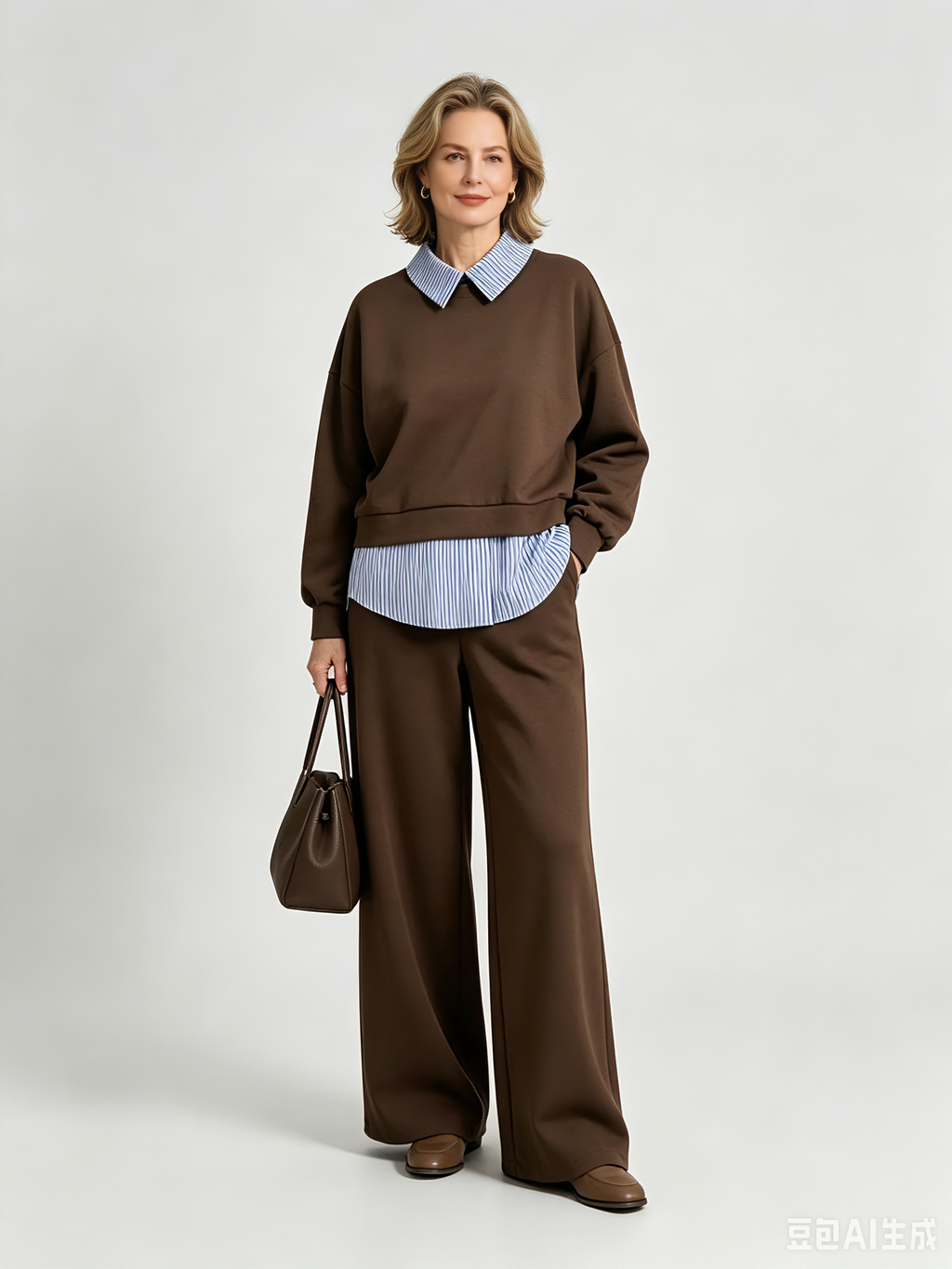 Completo Urban Chic Colletto a Contrasto - Made in Italy