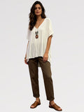 Blusa Soft Breeze con Collana - Viscosa - Made in Italy