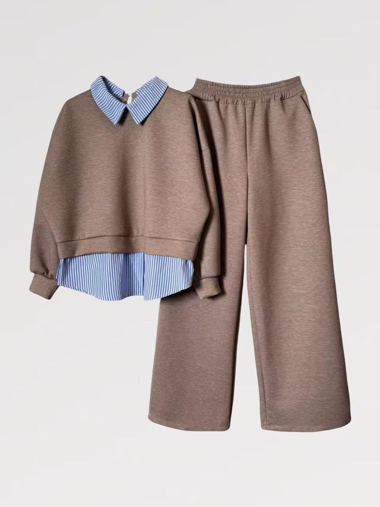 Completo Urban Chic Colletto a Contrasto - Made in Italy