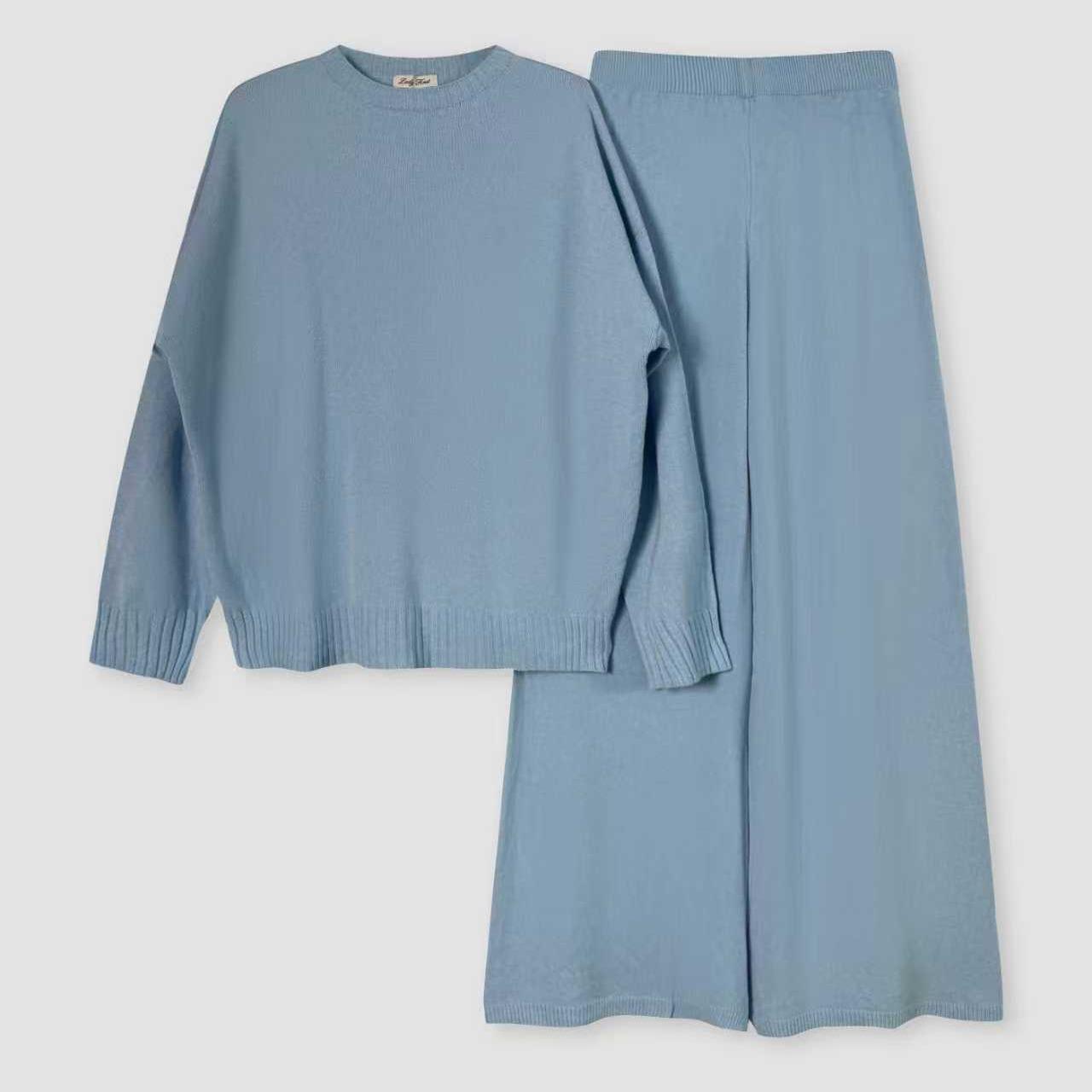 Completo Comfort Luxe in Maglieria - Made in Italy Set Lounge Casual Set Di Abbigliamento Coordinato