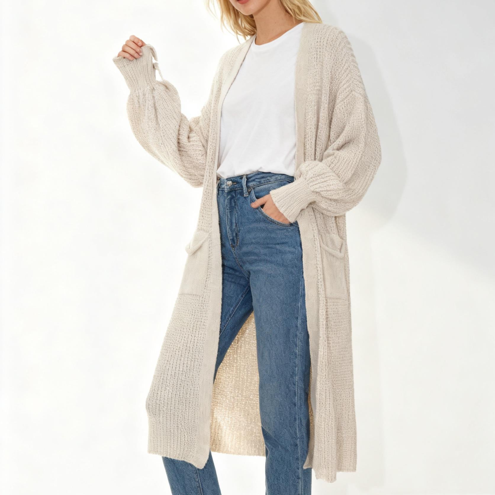 Maxi Cardigan Comfort Soft Style  – Made in Italy