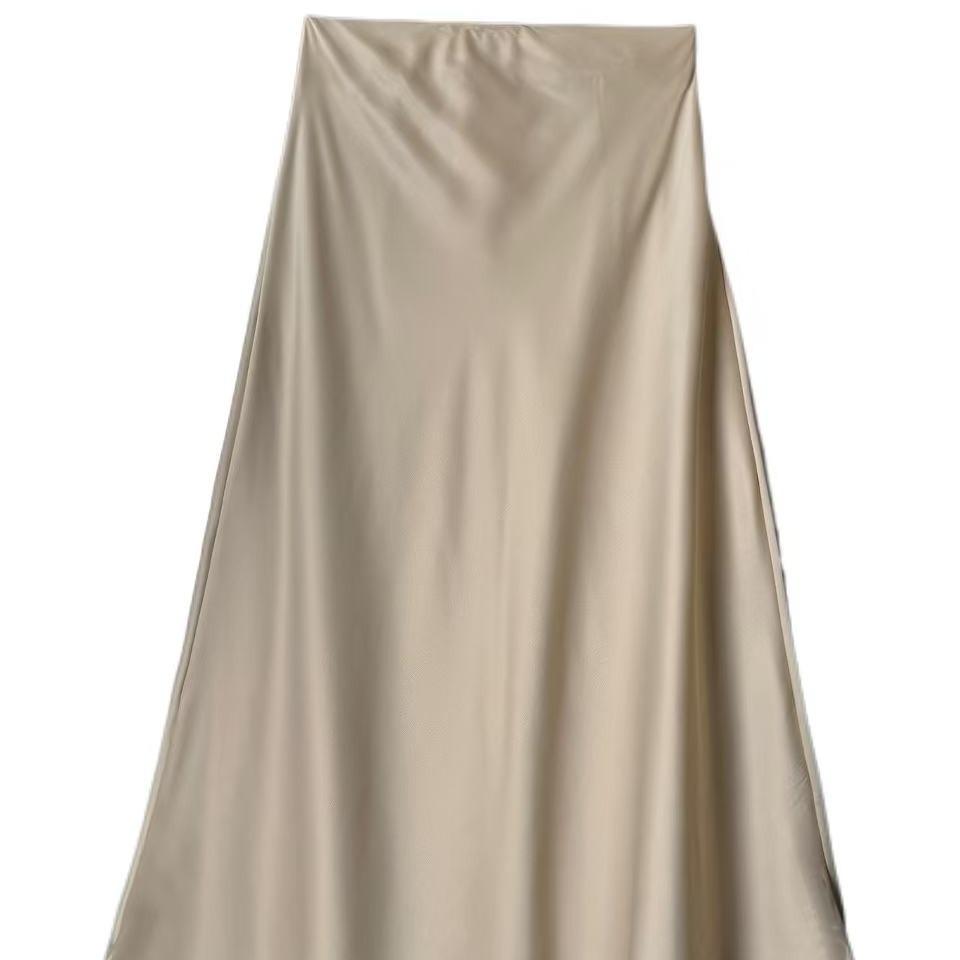 Gonna Lunga Effetto Raso Made in Italy con Finish Luminoso e Setoso Taglio Fluido e Elasticizzata per Comfort e Eleganza Perfetta per Occasioni Speciali