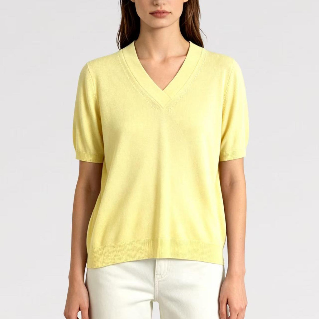 Maglia Viscosa Allegria Scollo a V Fresca - Made in italy