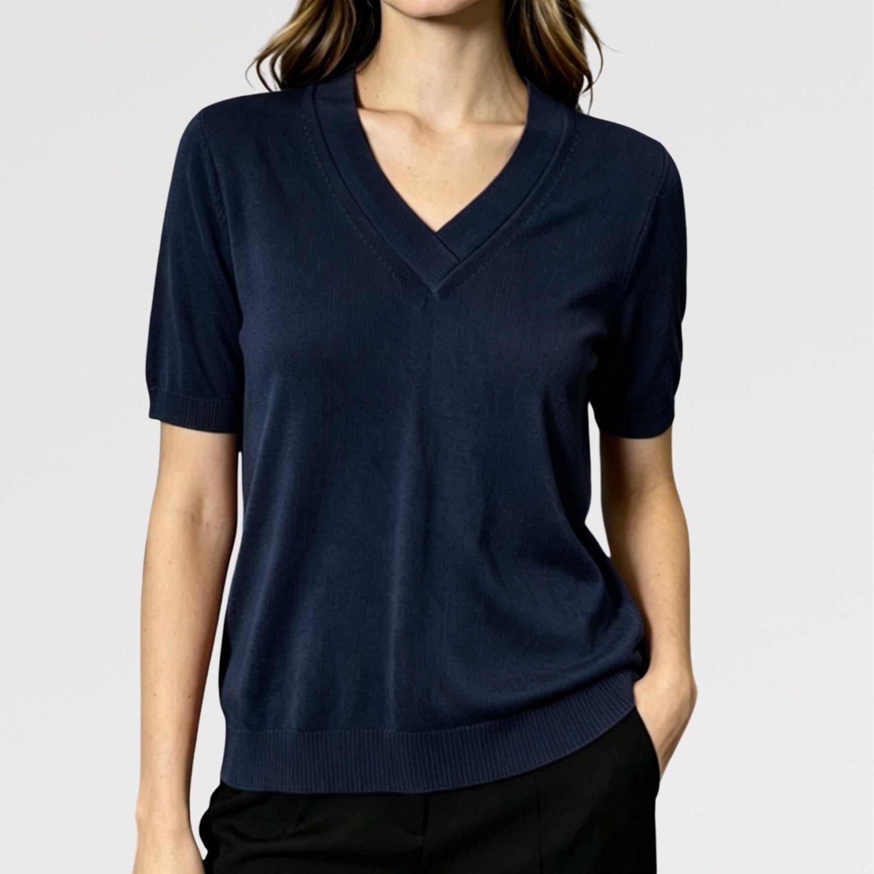 Maglia Viscosa Allegria Scollo a V Fresca - Made in italy