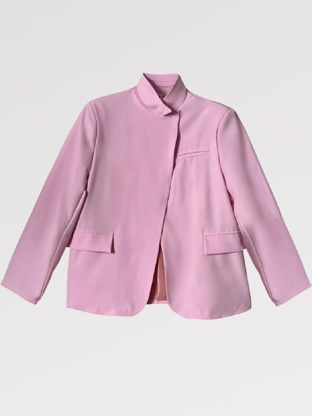 Blazer One Button Over Minimal Nero  – Made in Italy vestibilita' over