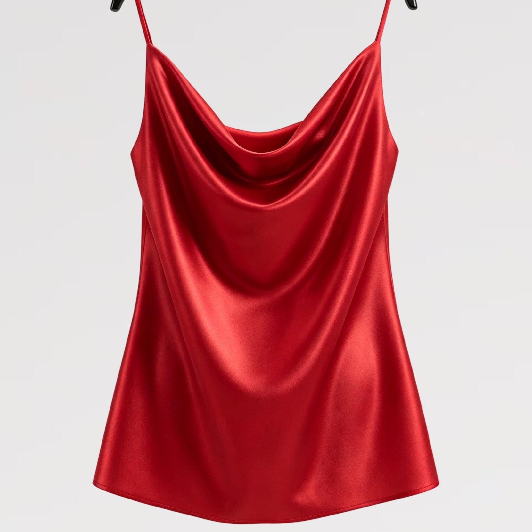 【Lady First】Canotta FLAVIA  a collo cadente, tessuto opaco, - Made in Italy